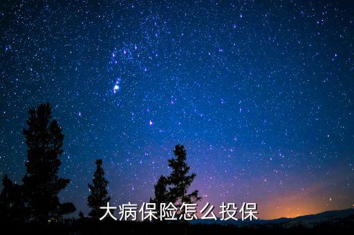  大病保險怎么投保