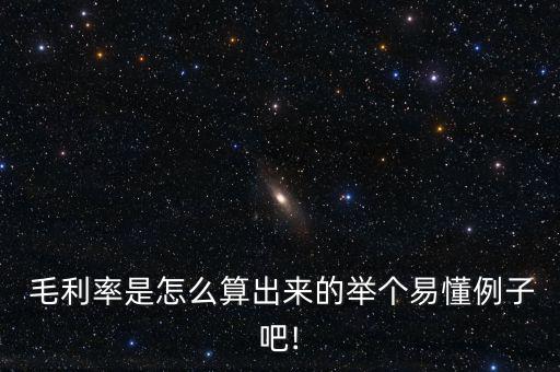 毛利率是怎么算出來(lái)的舉個(gè)易懂例子吧!