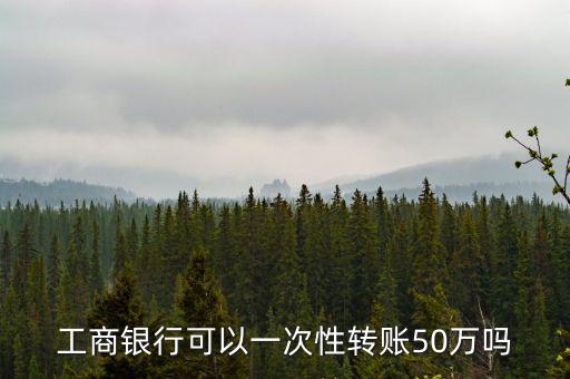 工商銀行可以一次性轉(zhuǎn)賬50萬(wàn)嗎