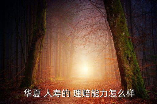  華夏 人壽的 理賠能力怎么樣