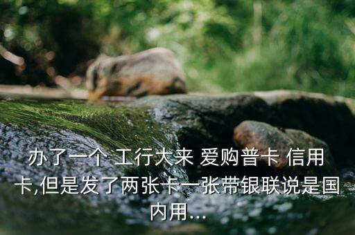 辦了一個(gè) 工行大來 愛購(gòu)普卡 信用卡,但是發(fā)了兩張卡一張帶銀聯(lián)說是國(guó)內(nèi)用...