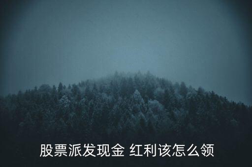  股票派發(fā)現(xiàn)金 紅利該怎么領
