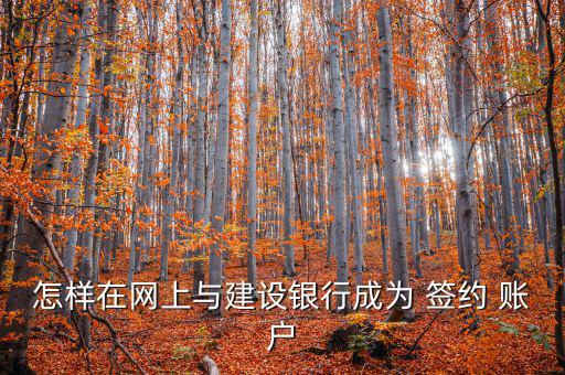 建行賬戶(hù)怎么簽約,如何申請(qǐng)開(kāi)通個(gè)人網(wǎng)銀?