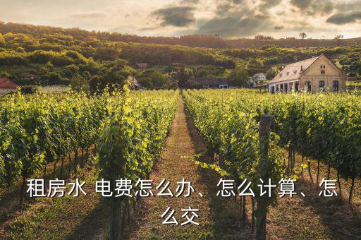  租房水 電費(fèi)怎么辦、怎么計算、怎么交