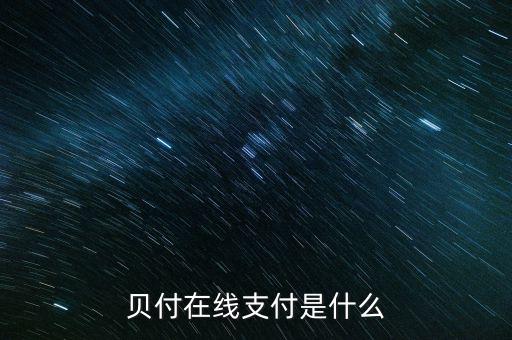 貝付在線支付是什么