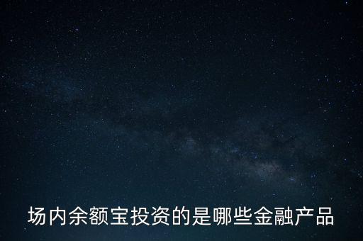 場(chǎng)內(nèi)余額寶投資的是哪些金融產(chǎn)品