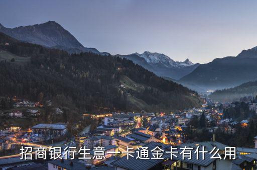 招商銀行一卡通金卡有什么好處，招商銀行生意一卡通金卡有什么用