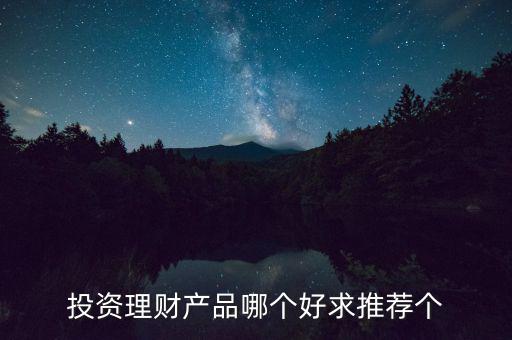投資理財(cái)選什么好，投資理財(cái)產(chǎn)品哪個(gè)好求推薦個(gè)