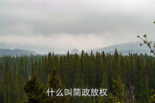 什么叫簡(jiǎn)政放權(quán)