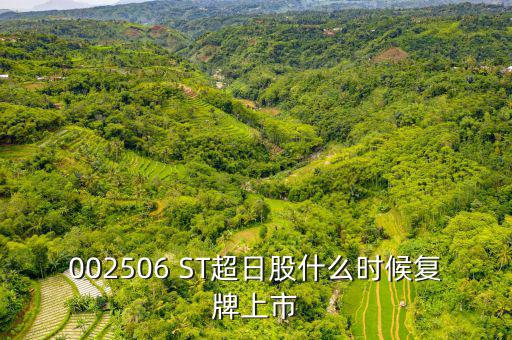 002506 ST超日股什么時候復(fù)牌上市