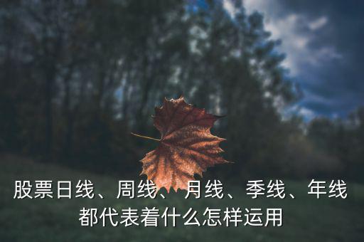 股票日線、周線、 月線、季線、年線都代表著什么怎樣運(yùn)用