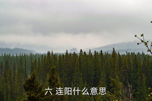 六 連陽(yáng)什么意思