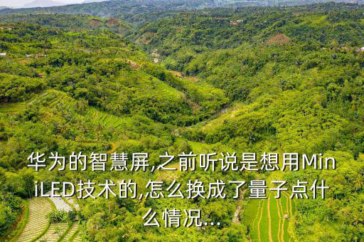 華為的智慧屏,之前聽說是想用MiniLED技術的,怎么換成了量子點什么情況...