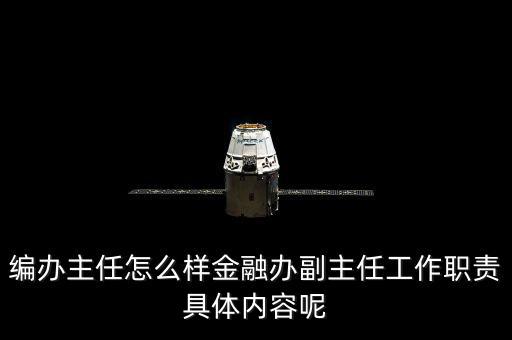 編辦主任怎么樣金融辦副主任工作職責具體內容呢
