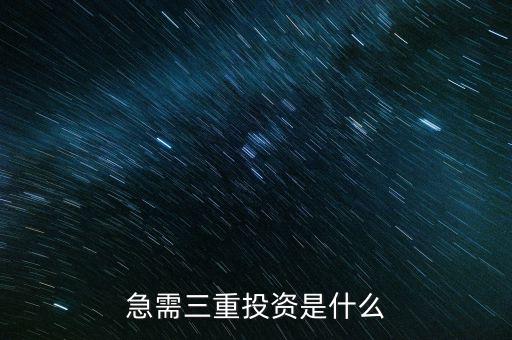 重復(fù)性投資是什么，急需三重投資是什么