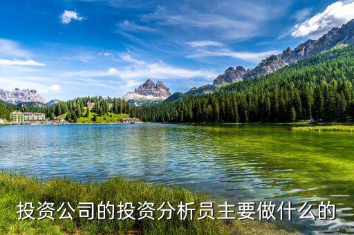 投資分析師做什么，投資分析師是什么職業(yè)