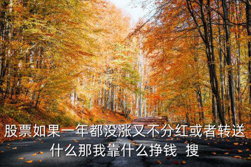 股票如果一年都沒(méi)漲又不分紅或者轉(zhuǎn)送什么那我靠什么掙錢  搜