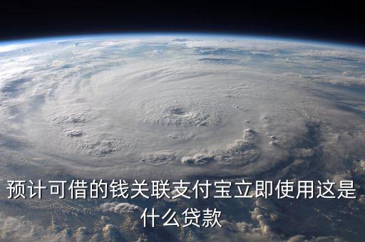 預計可借的錢關(guān)聯(lián)支付寶立即使用這是什么貸款