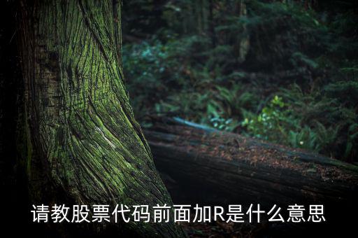 股票r是什么意思，r股票代表什么