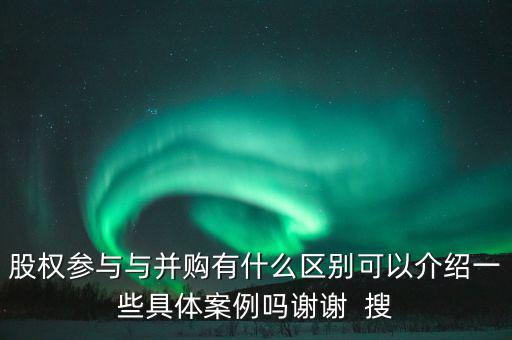 股權參與什么意思，參股是什么意思