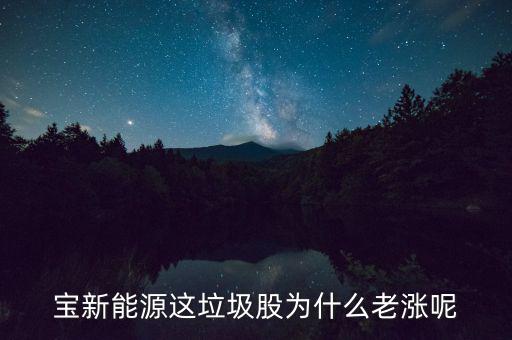 垃圾股為什么漲，寶新能源這垃圾股為什么老漲呢