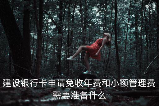 銀行卡申請免年費需要攜帶什么，建設銀行卡申請免收年費和小額管理費需要準備什么