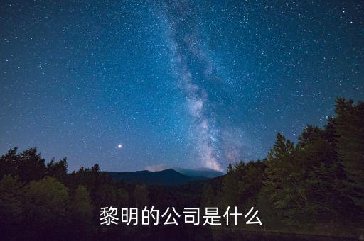 招商財(cái)富是什么公司，黎明的公司是什么