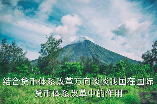 結合貨幣體系改革方向談談我國在國際貨幣體系改革中的作用