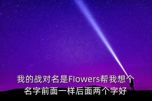 我的戰(zhàn)對(duì)名是FIowers幫我想個(gè)名字前面一樣后面兩個(gè)字好
