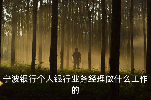 銀行業(yè)務(wù)經(jīng)理是干什么的，寧波銀行個(gè)人銀行業(yè)務(wù)經(jīng)理做什么工作的