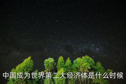 中國(guó)成為世界第二大經(jīng)濟(jì)體是什么時(shí)候