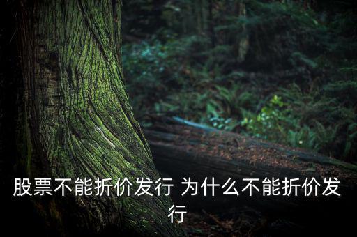 為什么我國(guó)證券發(fā)行不能折價(jià)發(fā)行，為什么我國(guó)股票不允許折價(jià)發(fā)行
