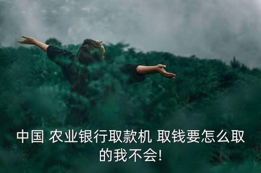 中國 農業(yè)銀行取款機 取錢要怎么取的我不會!