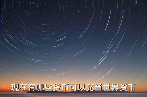 現在有哪些貨幣可以充當世界貨幣