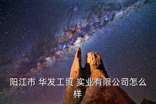 陽江市 華發(fā)工貿 實業(yè)有限公司怎么樣