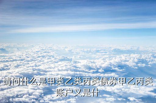什么是乙類結(jié)算賬戶，什么是結(jié)算賬戶結(jié)算賬戶可分為哪幾類
