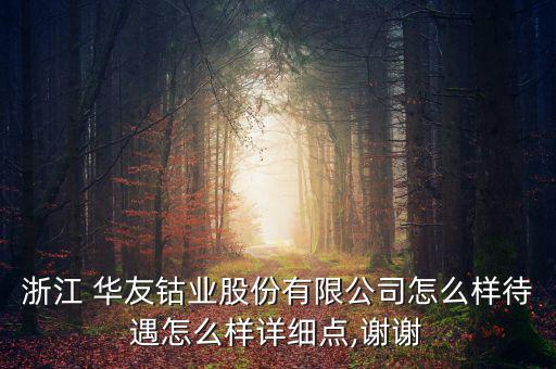 浙江 華友鈷業(yè)股份有限公司怎么樣待遇怎么樣詳細點,謝謝