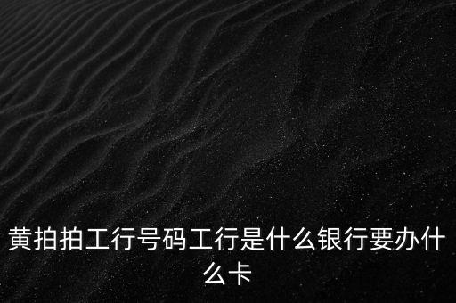 黃拍拍工行號碼工行是什么銀行要辦什么卡