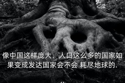 像中國(guó)這樣龐大、人口這么多的國(guó)家如果變成發(fā)達(dá)國(guó)家會(huì)不會(huì) 耗盡地球的...
