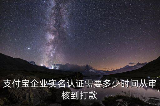 融業(yè)網(wǎng)什么時候立案，支付寶企業(yè)實名認證需要多少時間從審核到打款