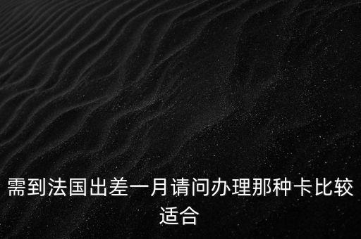 去法國準備什么樣的國內(nèi)銀行卡，需到法國出差一月請問辦理那種卡比較適合