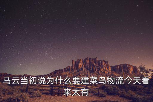 馬云為什么要做物流，馬云為何不搞物流