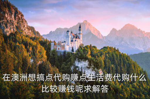 在澳洲想搞點(diǎn)代購(gòu)賺點(diǎn)生活費(fèi)代購(gòu)什么比較賺錢(qián)呢求解答