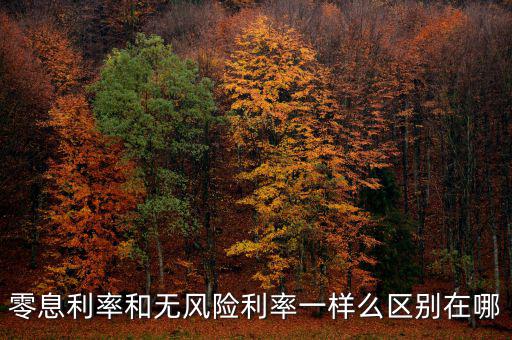 零息利率和無(wú)風(fēng)險(xiǎn)利率一樣么區(qū)別在哪