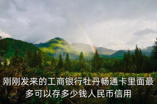 牡丹間通卡初始信用額度什么意思，牡丹卡信用額度