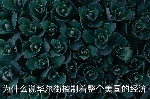 美國(guó)為什么離不開(kāi)華爾街，為什么說(shuō)華爾街控制著整個(gè)美國(guó)的經(jīng)濟(jì)