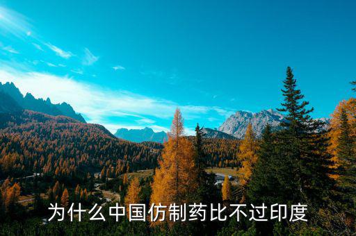 為什么中國(guó)仿制藥比不過印度