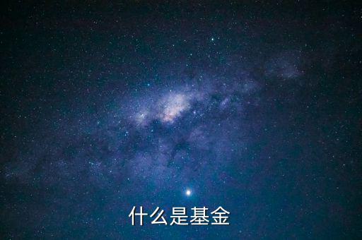 什么叫基金，基金什么意思
