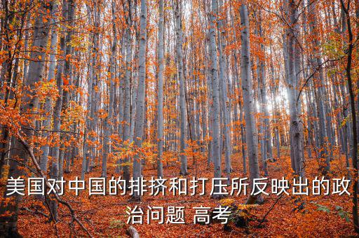 美國(guó)對(duì)中國(guó)的排擠和打壓所反映出的政治問題 高考
