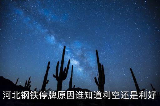 河北鋼鐵停牌原因誰知道利空還是利好